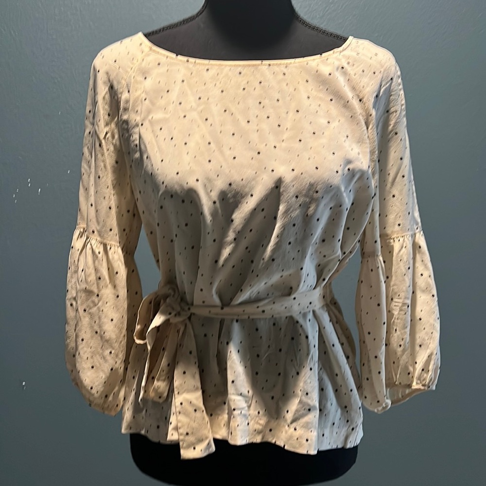 BERGDORF GOODMAN Silk Cream Shirt